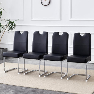 A Set Of Four Thickened Ergonomic Chairs -the Perfect Combination Of Comfort And Aesthetics, With Product Dimensions Of 15.7 * 20.5 * 38.2 Inches.