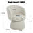 28"W Modern Upholstered Vanity Stool with Wingback Swivel Barrel Accent Chair-235618184