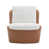 Cream Polyester/Faux Leather
