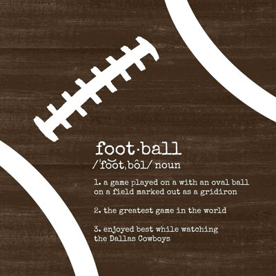 Football 4 - Wrapped Canvas Textual Art