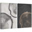 «Tree Ring», souche de bois gris, œuvre d'art neutre, photos de cabane de ferme rustique, ensemble de 2 impressions sur toile encadrées, 16 x 24 x 2, 24 x 36 x 2-92285404-119463610-92285406