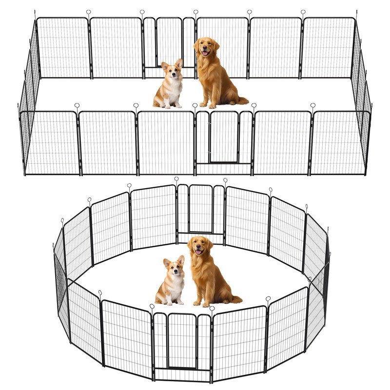 Barrière pour chien 40 po, Noir