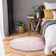 Umeh Cozy Faux Rabbit Fur Area Rug Machine Washable Rug in Pink