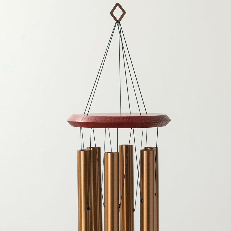 Wind Chime, 37" H x 7" W x 7" D, Bronze