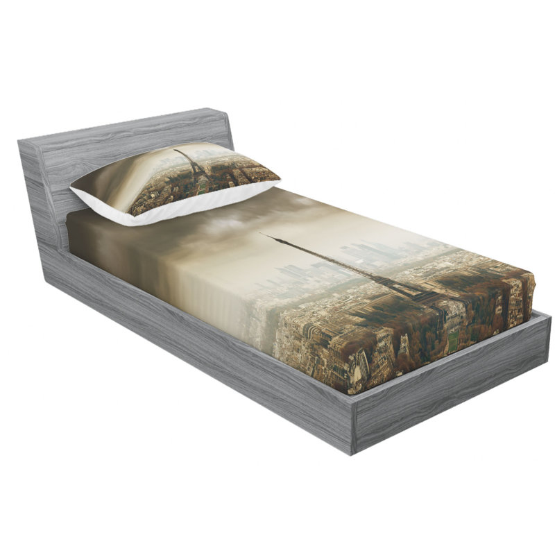 Microfiber Sheet Set, Twin Sheet Set with Fitted Sheet
