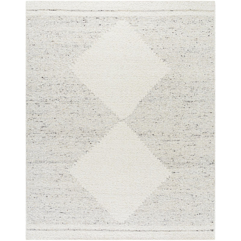 Peru Wool Ikat Area Rug in Ivory, Rectangle 8' x 10'
