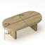 Table basse ovale moderne Mid Century-443717233