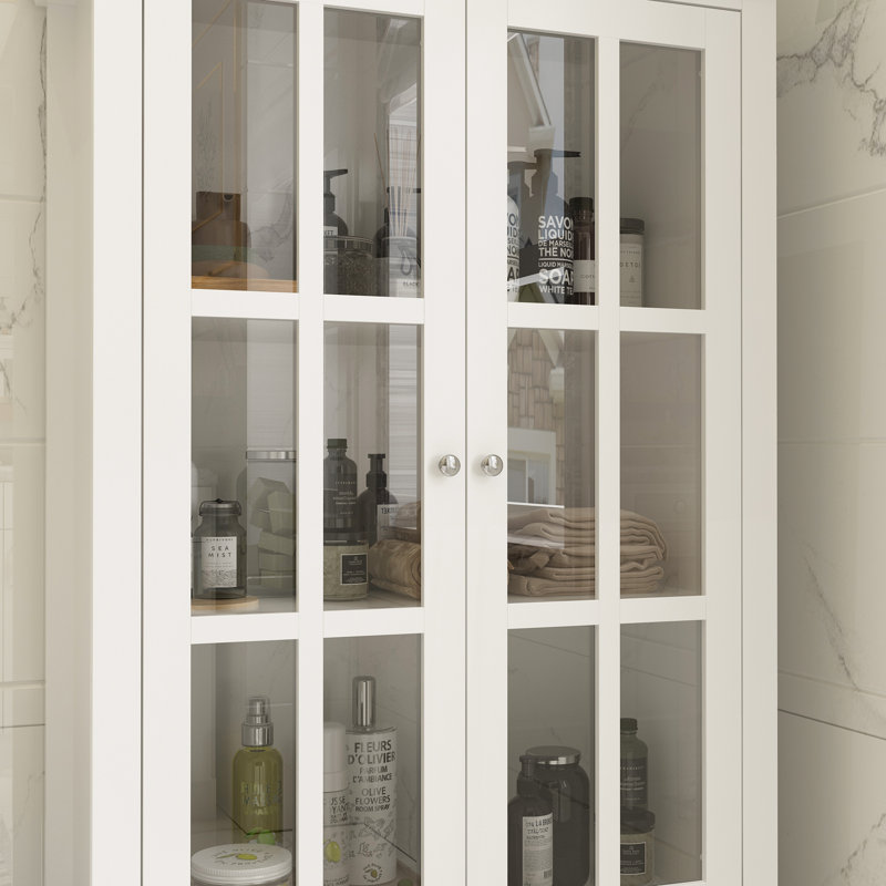 Airil Freestanding Bathroom Cabinet, Blanc