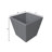 Malyna 4-Piece Tapered Square Planter Pot - Fiberstone MGO Clay with Drainage and Drill Holes for Indoor/Outdoor Use