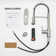 JS Pull Out Kitchen Faucet with Deck Plate 2 Spray Modes