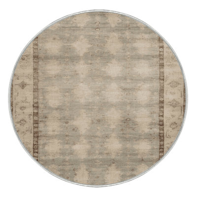 Machine Washable Overdyed Beige Area Rug