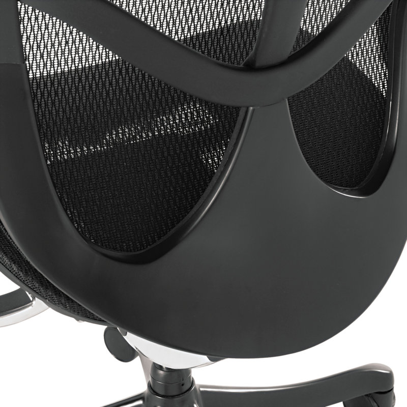 Black Mesh Executive Swivel Chair with Adjustable Arms