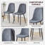 Ensemble table et chaises, table rectangulaire avec 6 chaises d'appoint rembourrées