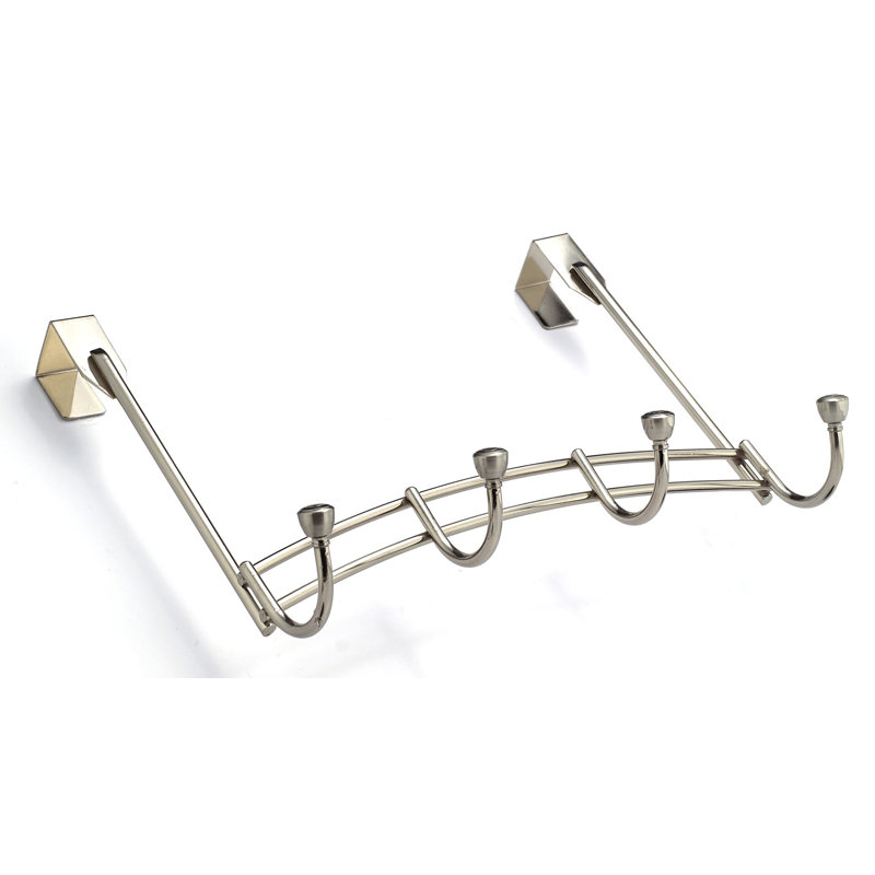 Porte-manteau mural contemporain, Nickel brossé