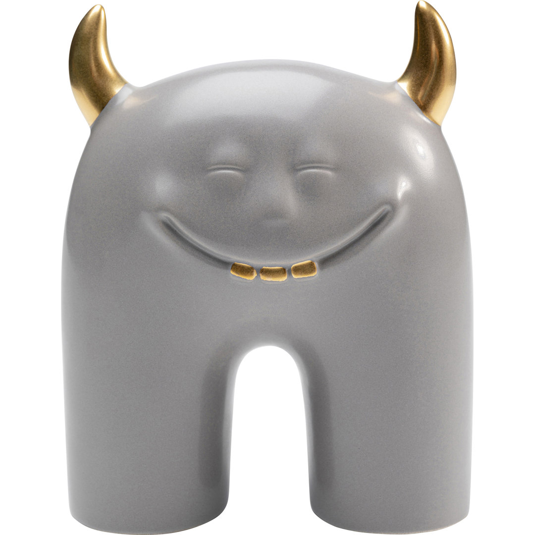 Deko Objekt Funny Teeth Grau 15cm