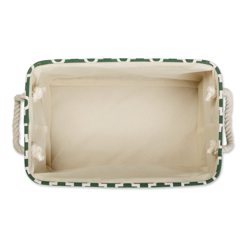 Red Barrel Studio Fabric Bin, 9" H x 8" W x 14" D, Hunter Green