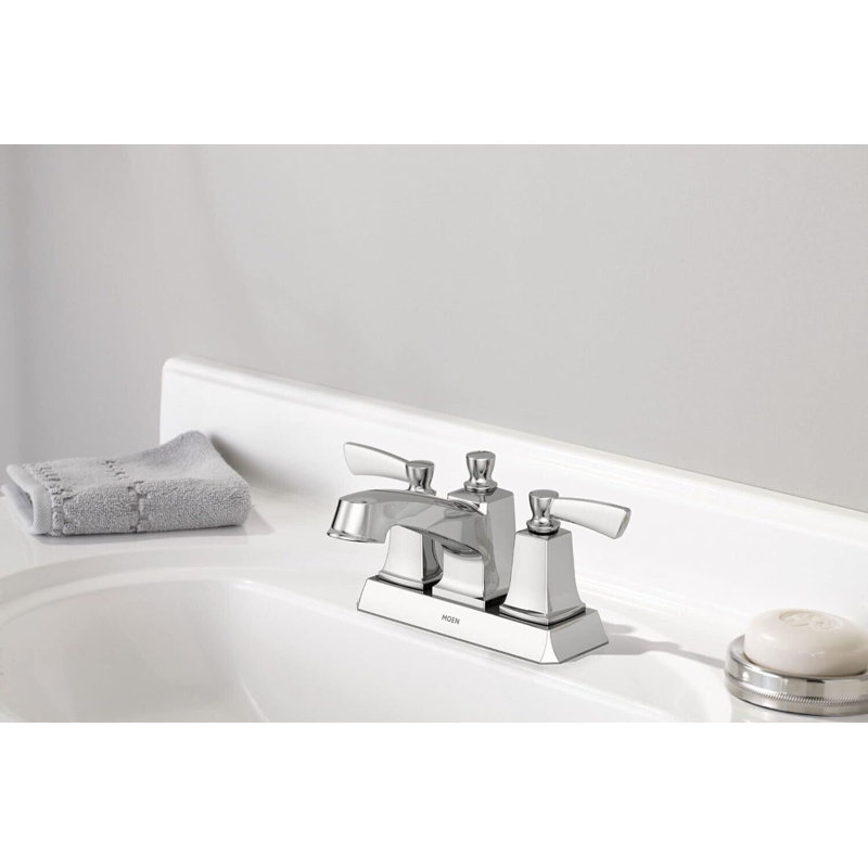 Double Handle Deck Mounted Roman Tub Faucet, Chrome