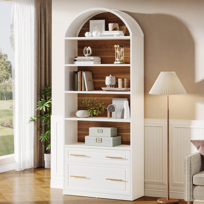 78.77'' Tall Bookcase With Drawers