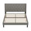 Upholstered Bed Frame with Diamond Button Tufted Headboard-1435348206-1435348208