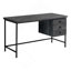 Bureau d'ordinateur, bureau personnel, ordinateur portable, tiroirs de rangement, L 55 po, bureau, stratifié noir, métal noir, contemporain, moderne-118132745