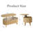 Lyra Lift Top Coffee Table with Storage, Modern Oval Wood Coffee Table, Natural Coffee Table for Living Room,38.6"W x 18.9"D x 18.5"H-366219188