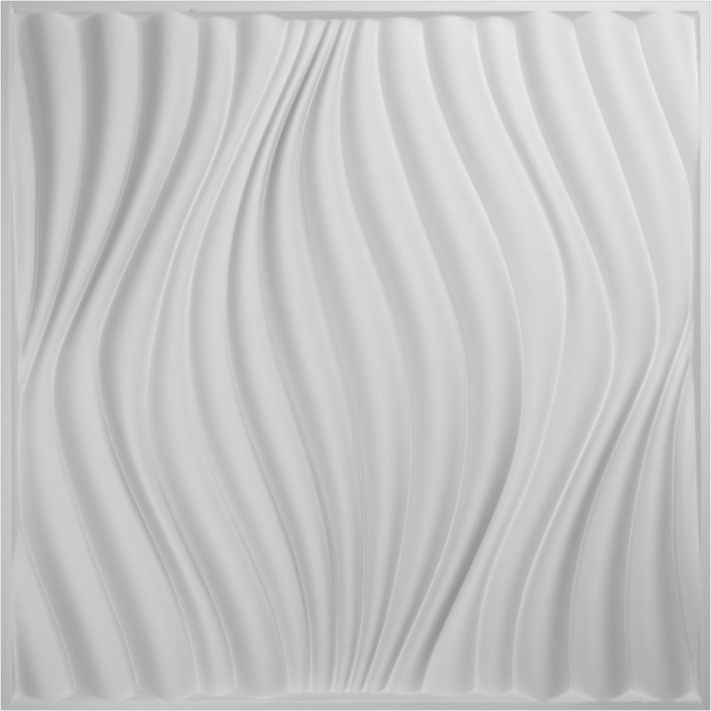 White Textured PVC 3D Decorative Wall Panels, 20-Pack