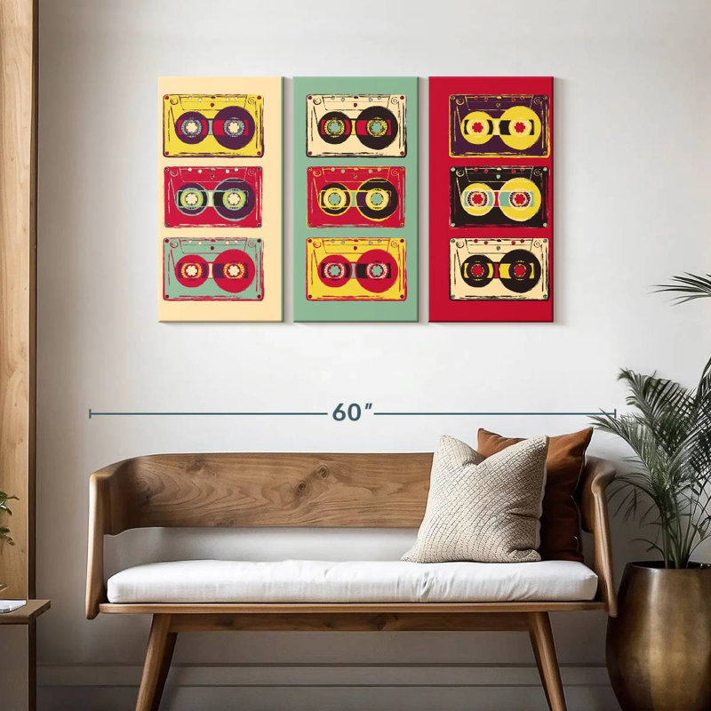 Abarca Retro Tapes, 28" H x 45" W