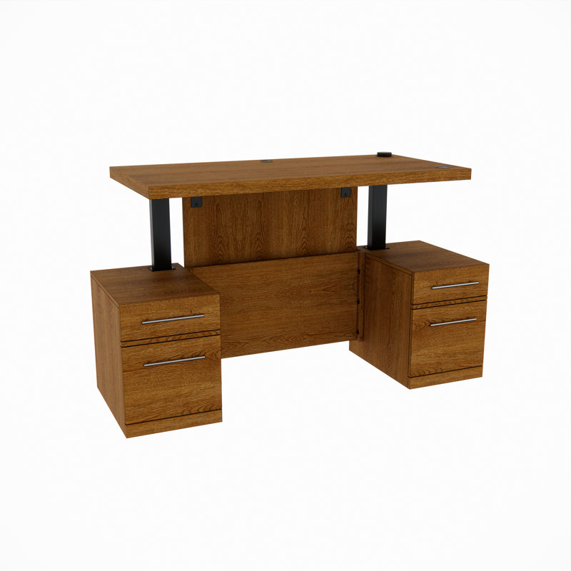 Bureau de rangement Juny, Brun