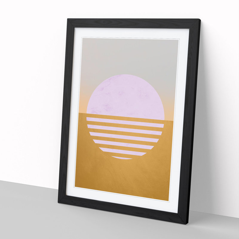 Abstract Sunset - Picture Frame Graphic Art, Black, 36cm H x 27cm W x 2cm D