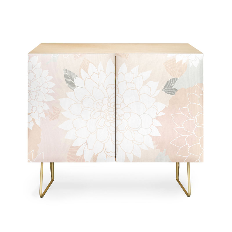 Iveta Abolina Ivory Rose 2 Door Credenza Cabinet, Beige
