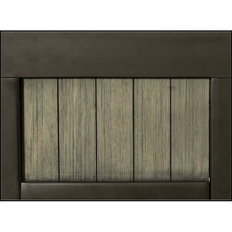 Table 1 pièce à hauteur de comptoir avec tiroirs de rangement et tablette de présentation au fini gris bronze pour un repas décontracté