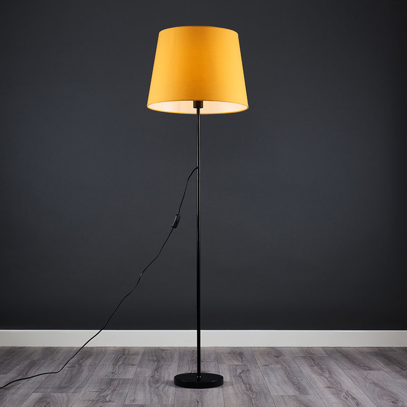 Bekbele 158cm Traditional Floor Lamp, Yes, Black, Beige