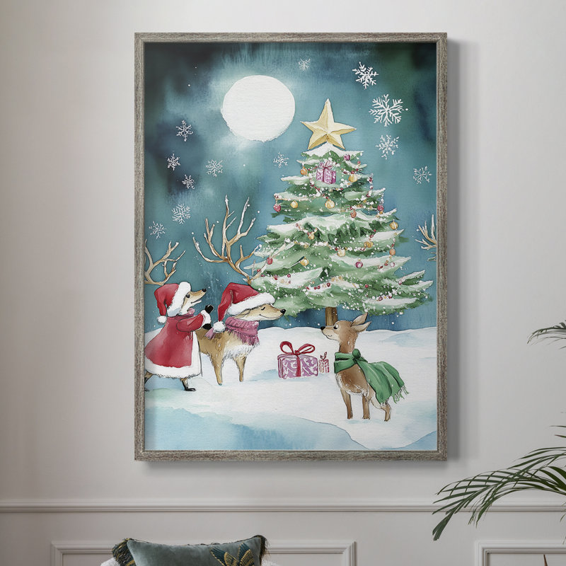 «Christmas Holiday Art DCCLXIV», reproduction d'art encadrée - bois massif XMA171295, H 11 po x l 9 po