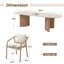 Ensemble de salle à manger 9 pièces avec 8 chaises en eucalyptus-131078872-131078874