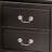 Ryla Nightstand, 2 Drawers, Black Solid Wood, Nickel Metal Drop Handles-777556294