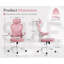 Ergonomic Mesh Office Chair with Adjustable Lumbar Support, 4D Headrest and Swivel Casters, High Back Computer Desk Chair for Home Workspace-1526977622
