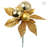  7" Artificial Gold Poinsettia Christmas Picks with Ornament Balls-936266090