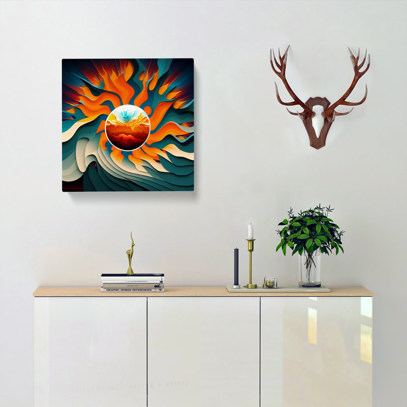 Modern Wall Art - Wrapped Canvas, 35cm H x 35cm W x 3cm D
