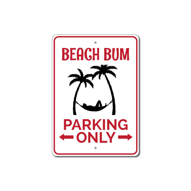Plaque de plage en aluminium pour les amoureux de la plage, H 18 po x l 12 po x P 0,06 po