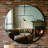 Round Wall Mounted Mirror Vintage Industrial Design Versatile Home Decor