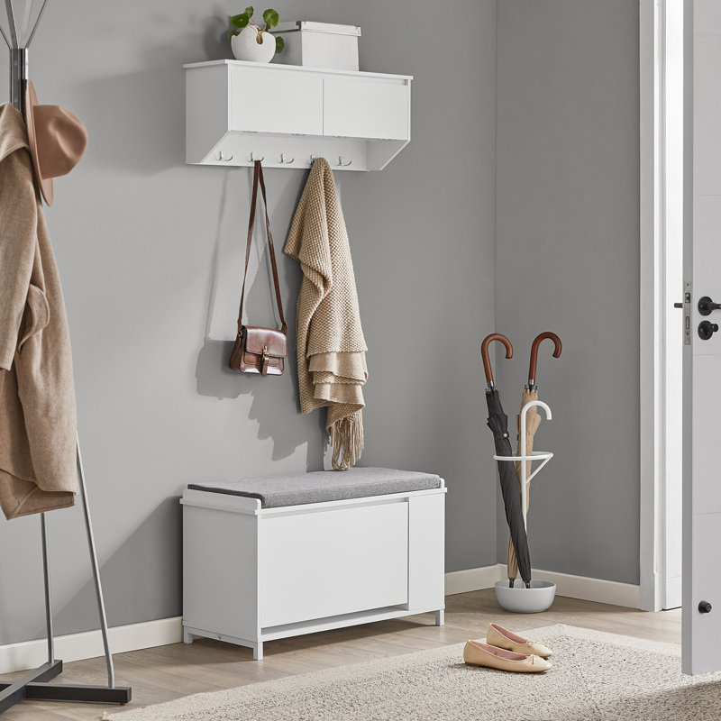 Elevus Engineered Wood Wall Storage 5 - Hook Wall Mounted Coat Rack