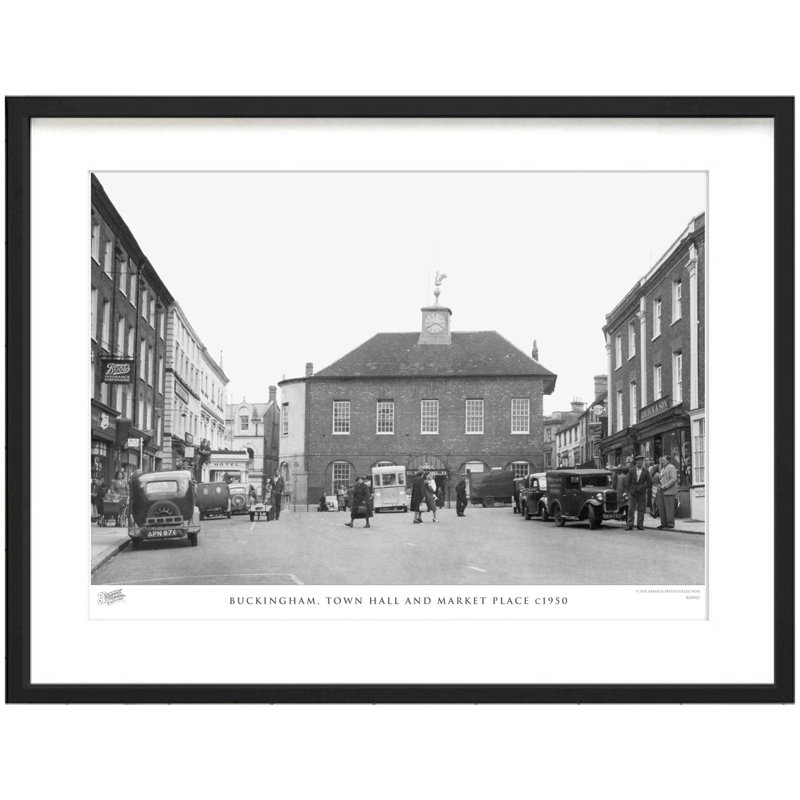 Buckingham, Town Hall And Market Place C1950 by Francis Frith - Single Picture Frame Print, 28cm H x 36cm W x 2.3cm D