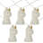 10-Count White Unicorn LED String Lights - 4.5 ft Clear Wire
