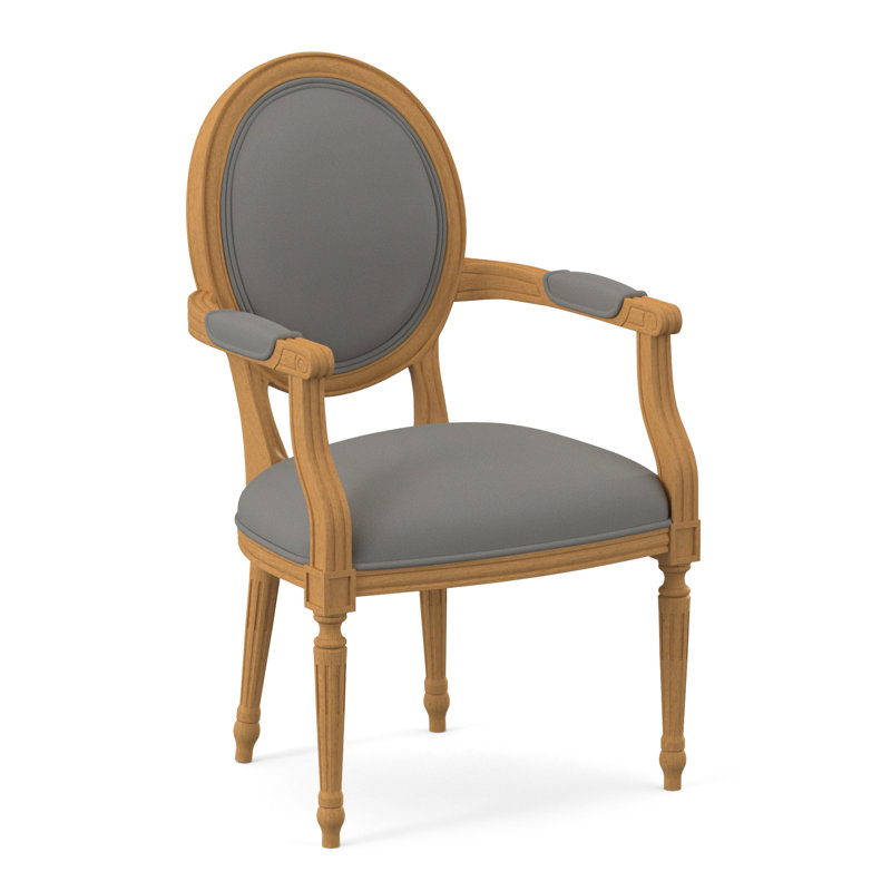 Chaise avec accoudoirs en tissu Dauphin, Ambre, Ivoire pétillant