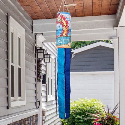 Coral Wreath Windsock