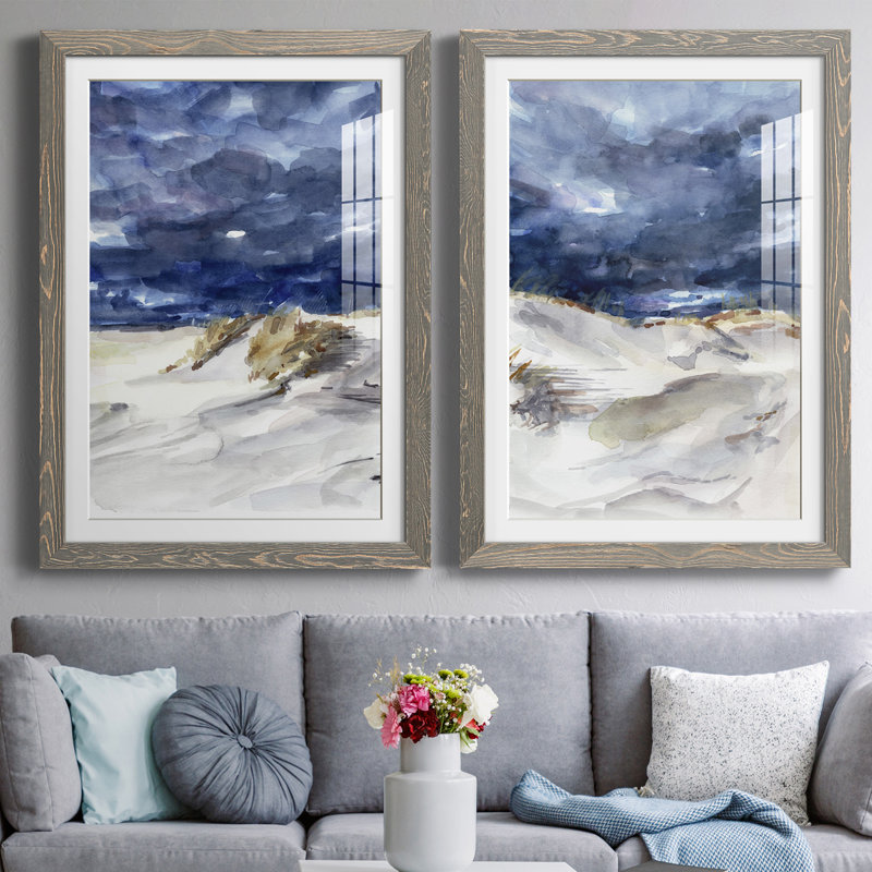 Stormy Front I Premium encadré mat - prêt à être accroché, H 24 po x l 36 po x P 1,5 po, Encadrement gris