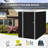 4' x 6' Lean to Outdoor Shed with Lock, Dark Grey-98251116-98251114