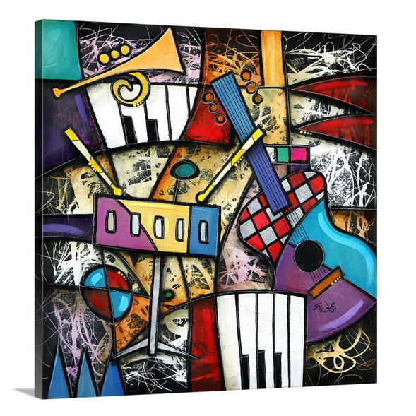 Impression sur toile Malveaux, H 12 po x l 12 po x P 1,5 po, Toile tendue, Sans cadre