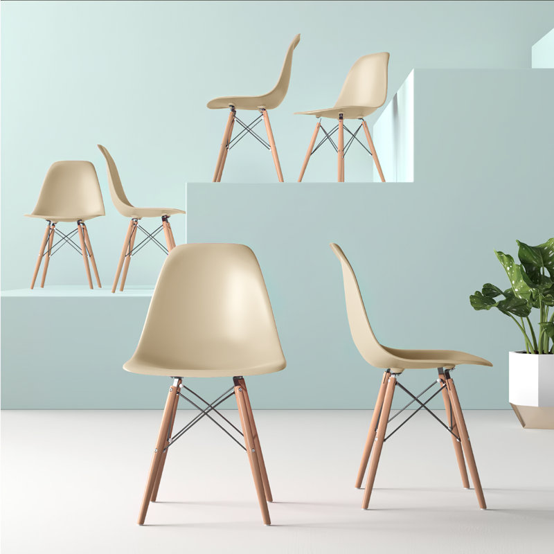 Chaise d'appoint Custer, Crème, 6