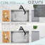 AZUNI Undermount 25 inch Stainless Steel Single Bowl Kitchen Sink